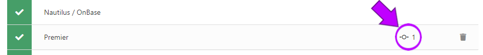 Version change symbol